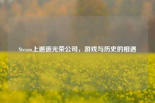 Steam上邂逅光荣公司，游戏与历史的相遇