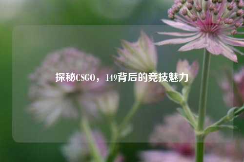 探秘CSGO，149背后的竞技魅力