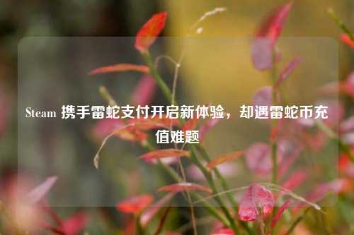 Steam 携手雷蛇支付开启新体验，却遇雷蛇币充值难题