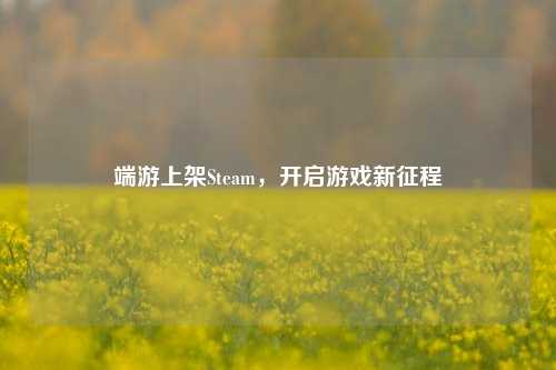 端游上架Steam，开启游戏新征程