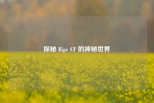 探秘 Ripe CF 的神秘世界