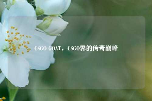 CSGO GOAT，CSGO界的传奇巅峰