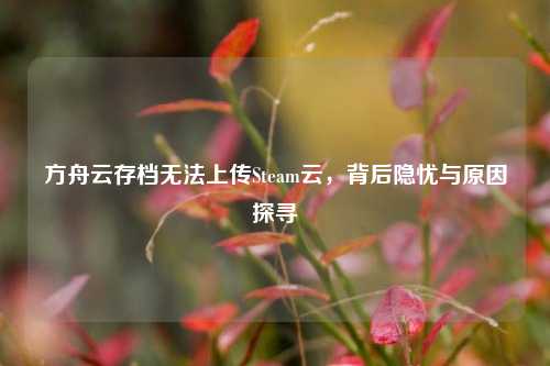 方舟云存档无法上传Steam云，背后隐忧与原因探寻