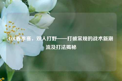 LOL春季赛，双人打野——打破常规的战术新潮流及打法揭秘