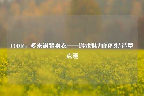 COD16，多米诺紧身衣——游戏魅力的独特造型点缀