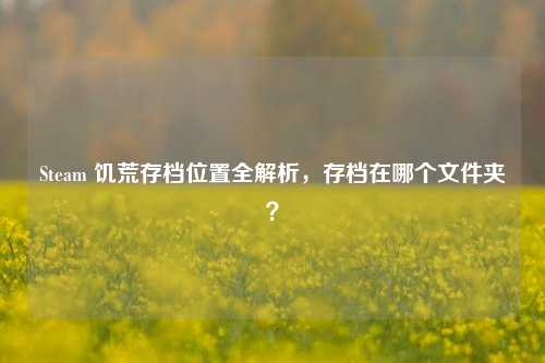 Steam 饥荒存档位置全解析，存档在哪个文件夹？