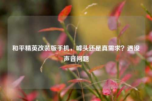 和平精英改装版手机,噱头还是真需求?遇没声音问题