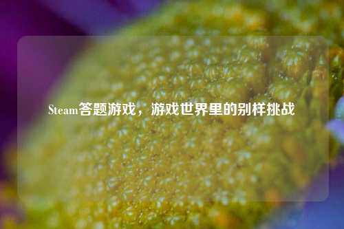 Steam答题游戏，游戏世界里的别样挑战