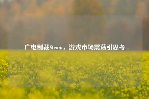 广电制裁Steam,游戏市场震荡引思考