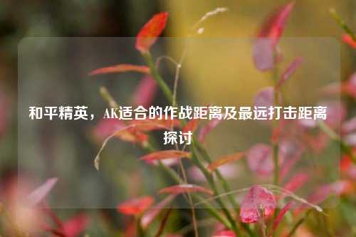 和平精英，AK适合的作战距离及最远打击距离探讨