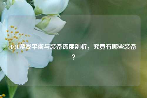 LOL游戏平衡与装备深度剖析，究竟有哪些装备？