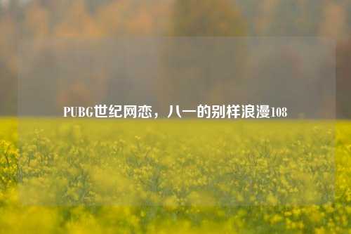 PUBG世纪网恋,八一的别样浪漫108