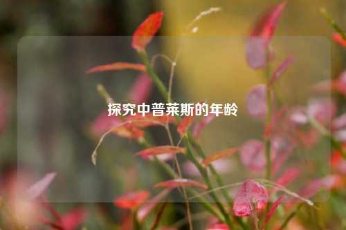 探究中普莱斯的年龄