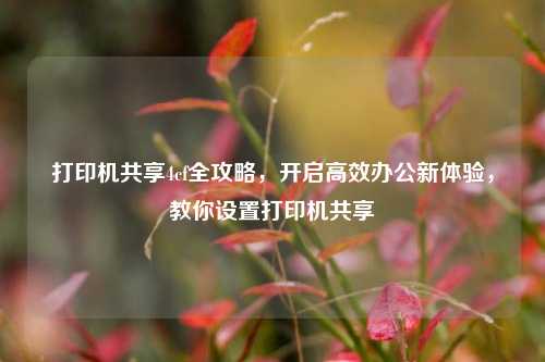 打印机共享4cf全攻略,开启高效办公新体验,教你设置打印机共享