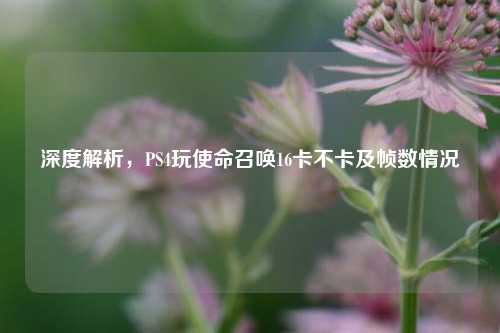 深度解析，PS4玩使命召唤16卡不卡及帧数情况