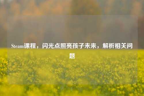 Steam课程,闪光点照亮孩子未来,解析相关问题