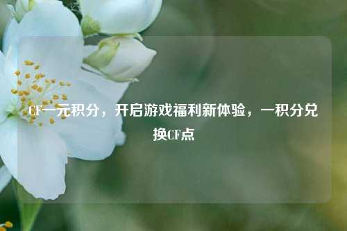 CF一元积分,开启游戏福利新体验,一积分兑换CF点